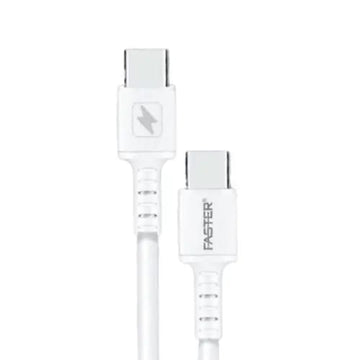 FASTER 30W USB-C to USB-C Fast Charging & Data Cable – High-Speed Charging & Sync