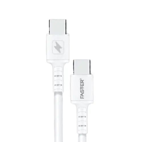 FASTER 30W USB-C to USB-C Fast Charging & Data Cable – High-Speed Charging & Sync