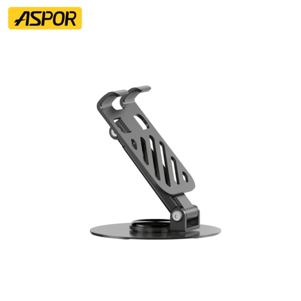 Foldable Metal Phone & Tablet Stand – 360° Rotating Adjustable Desktop Holder