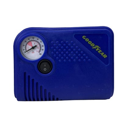 Goodyear Mini Tire Inflator – Portable 12V Air Compressor with Pressure Gauge for Cars, Bikes & Motorcycles