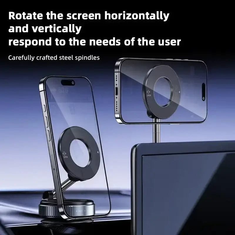 360° Magnetic Phone Holder Stand – Adjustable Foldable Metal Desktop & Car Mount