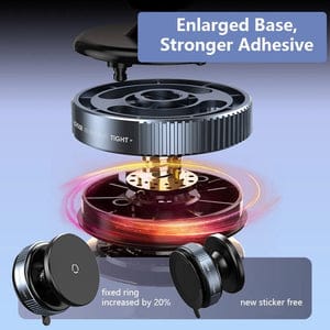 360° Magnetic Phone Holder Stand – Adjustable Foldable Metal Desktop & Car Mount
