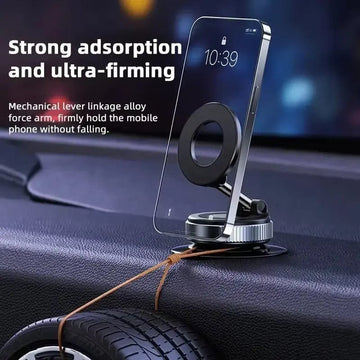 360° Magnetic Phone Holder Stand – Adjustable Foldable Metal Desktop & Car Mount