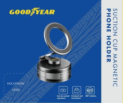 Goodyear Magnetic Suction Phone Holder – 360° Rotating Dashboard & Desk Mount