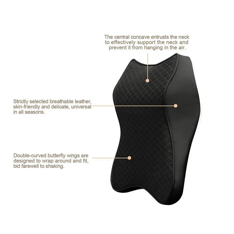 Premium Ergonomic Car Neck Support Pillow – Memory Foam Headrest Cushion for Comfortable Driving & Travel