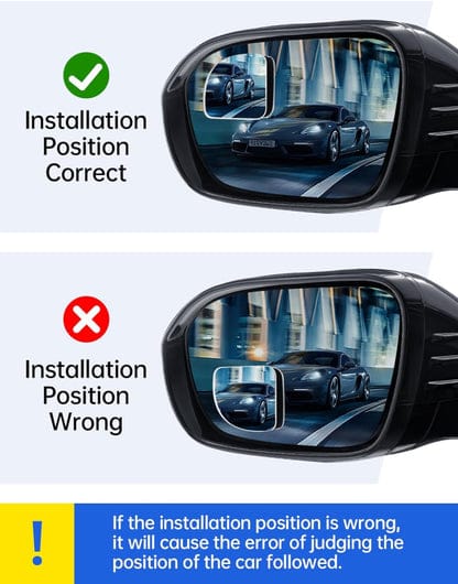 360° Adjustable Car Blind Spot Mirror | HD Wide Angle Rear View Mirror (2PCS)