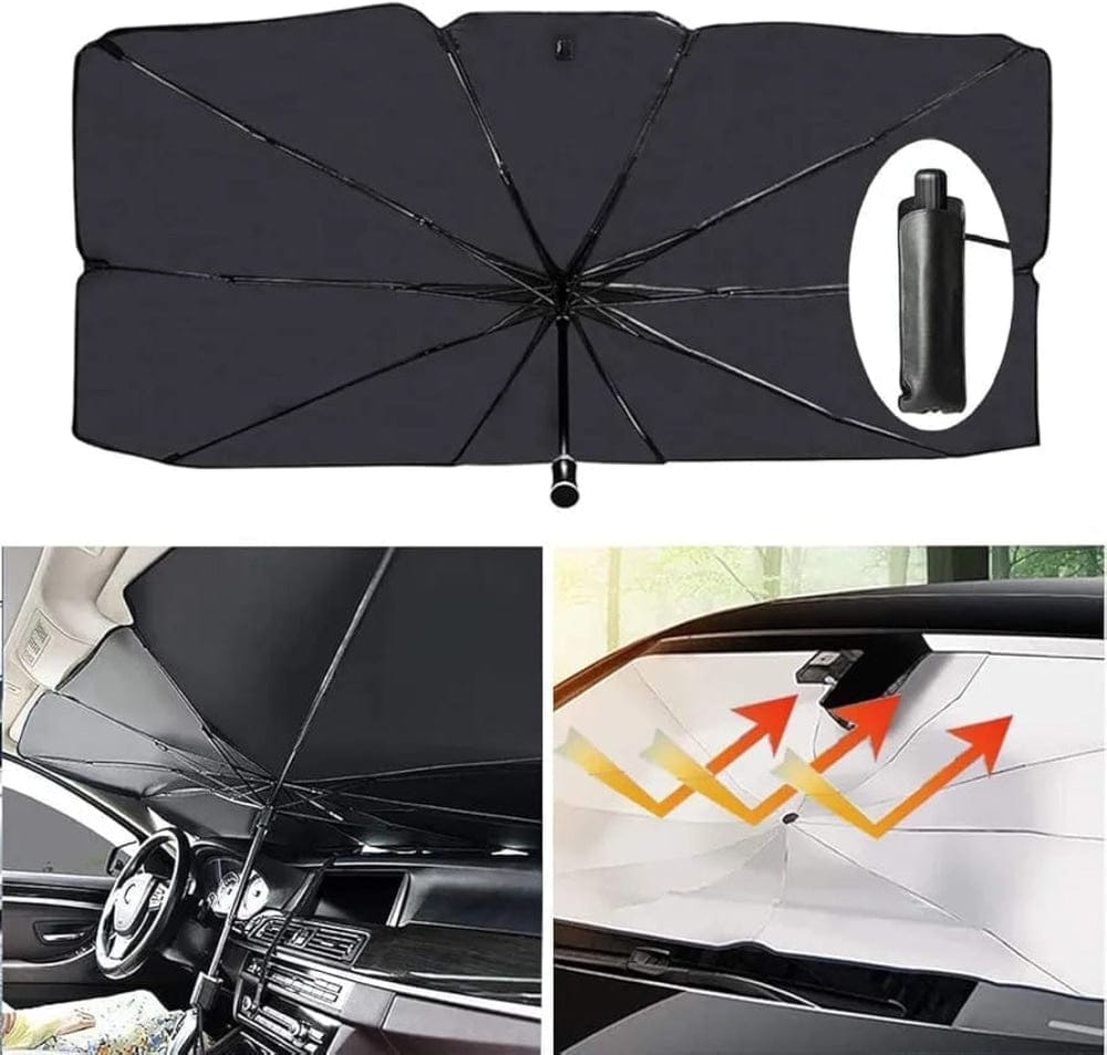 Foldable Car Windshield Sun Shade Umbrella – UV Protection & Heat Insulation for All Vehicles