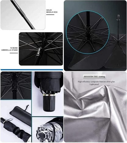 Foldable Car Windshield Sun Shade Umbrella – UV Protection & Heat Insulation for All Vehicles