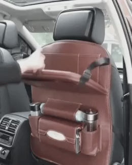 Premium Car Back Seat Organizer with Foldable Tray Table – Multi-Pocket Storage & Travel Organizer